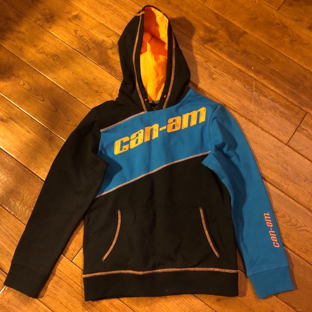 Can Am hooded pullover size 10/12
